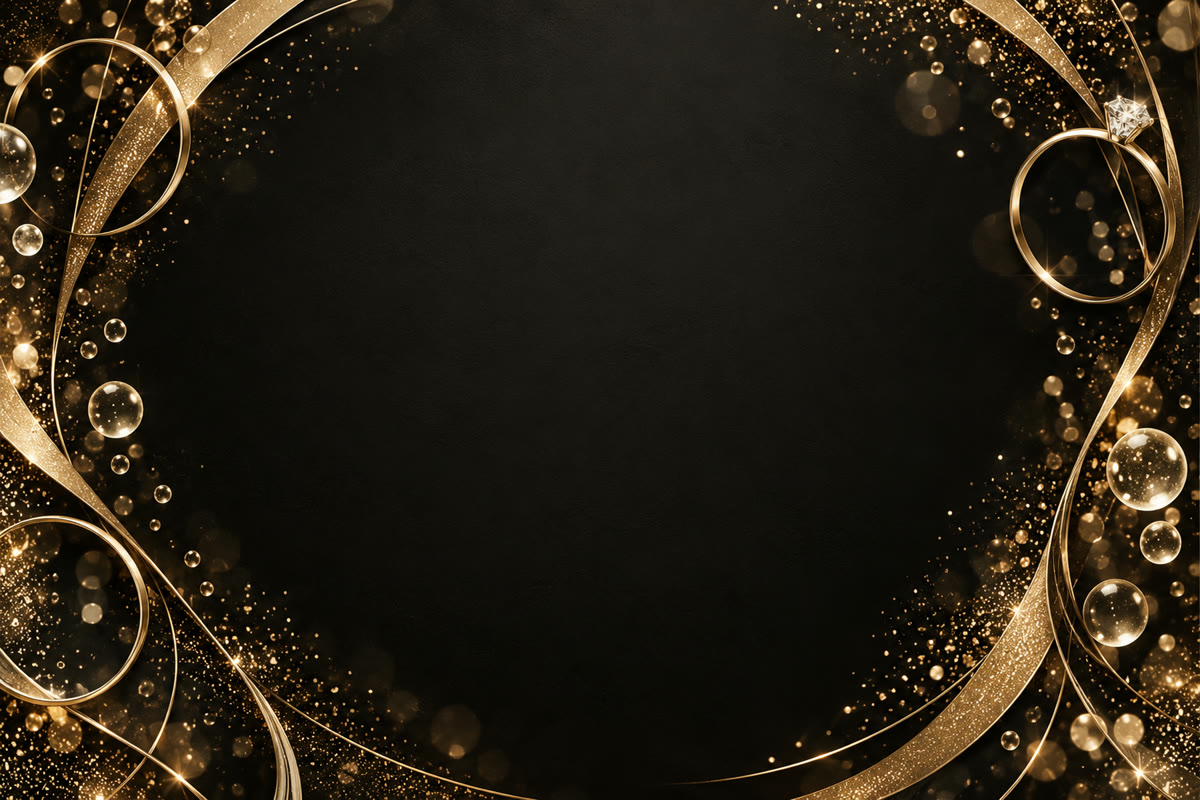 Ejemplo de fondo digital negro y dorado