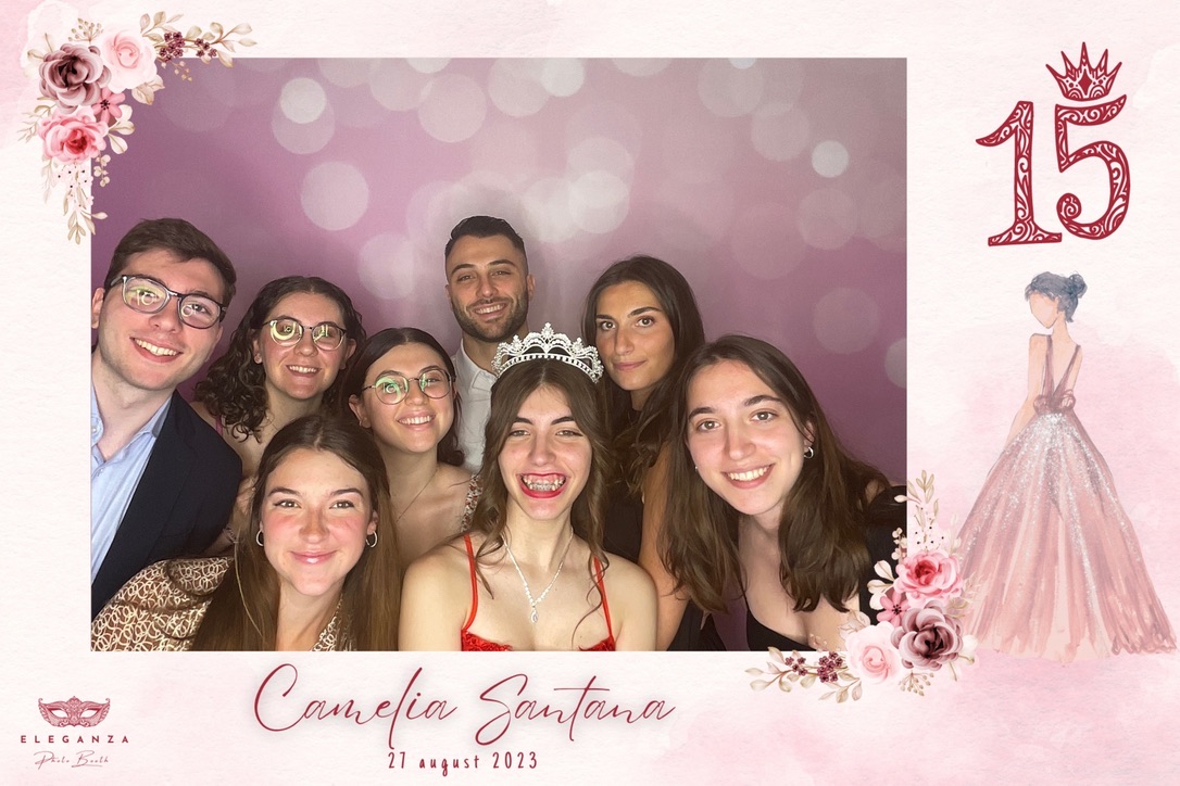 Foto personalizada de Quinceañera con familia y amigos